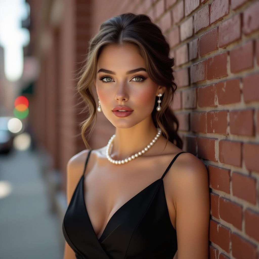 Airbrushed Mural of a Woman in NYC, Photorealistic Style