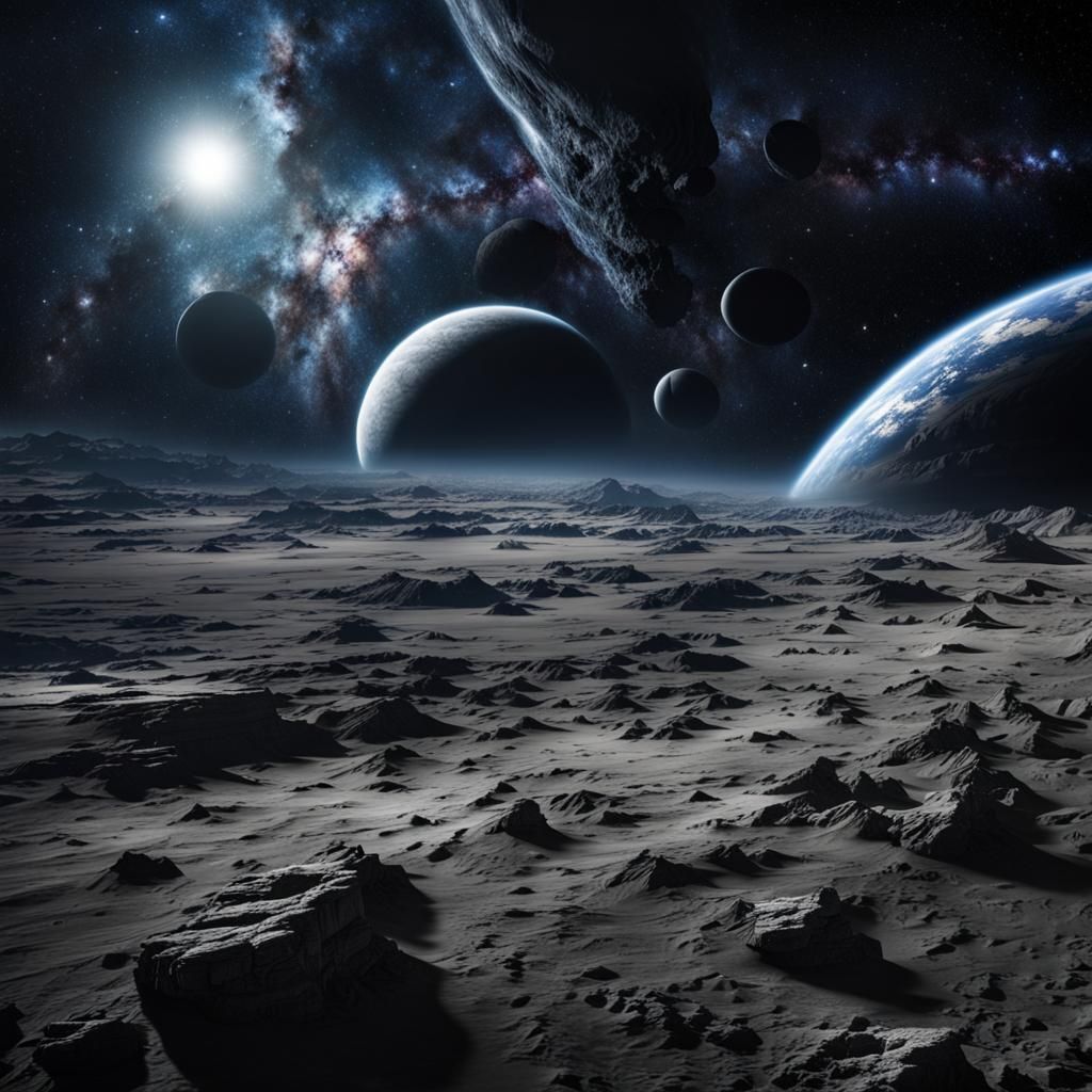 Vast Space: Hyperrealistic and Detailed Cinematic View