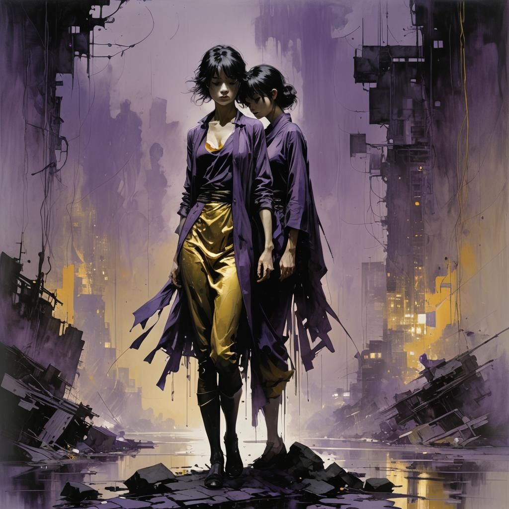 Two Women in Dark Fantasy Style