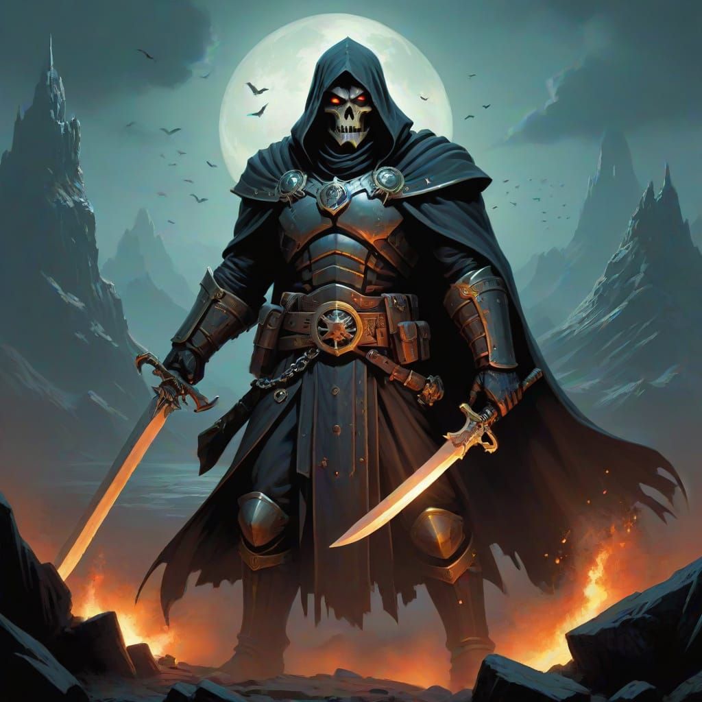 Grimdark Illustration in Punchatz Style