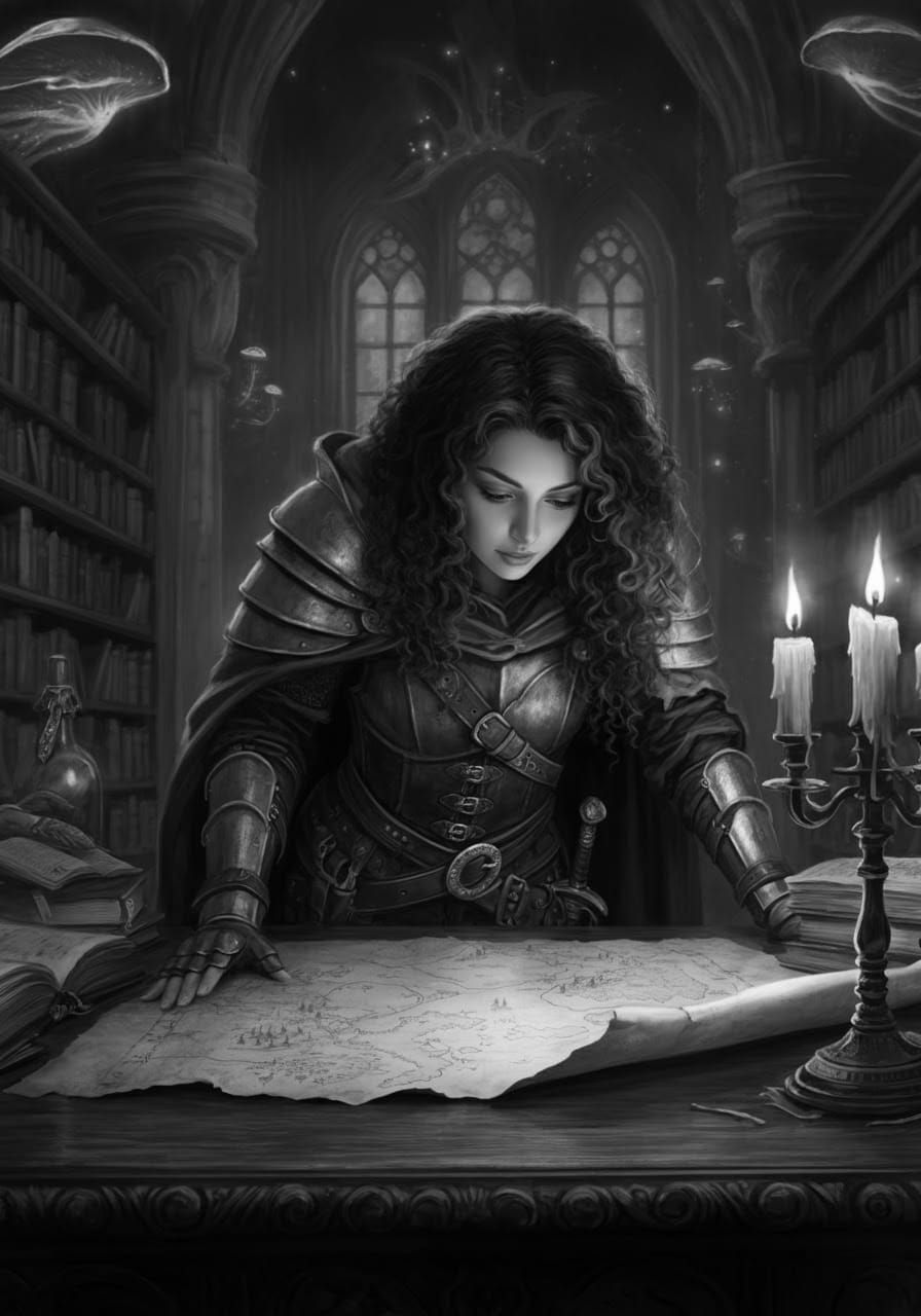 D&D Adventurer Studies Map: Detailed Pencil Sketch