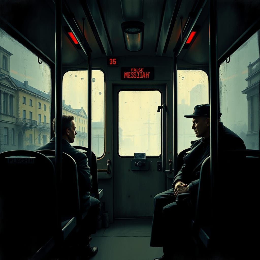 False Messiah Clerk Rides Tram North in Stark Realism