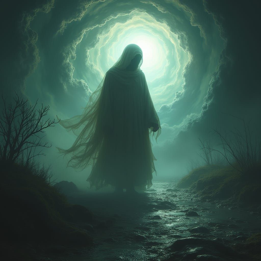 Ethereal Ghost Enters Swirling Infinity Vortex