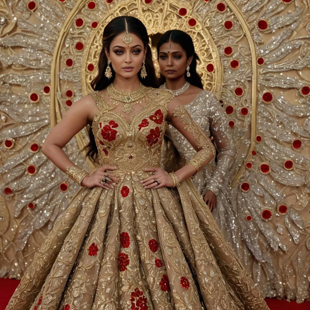 Bollywood Glamour at the Met Gala in 8k