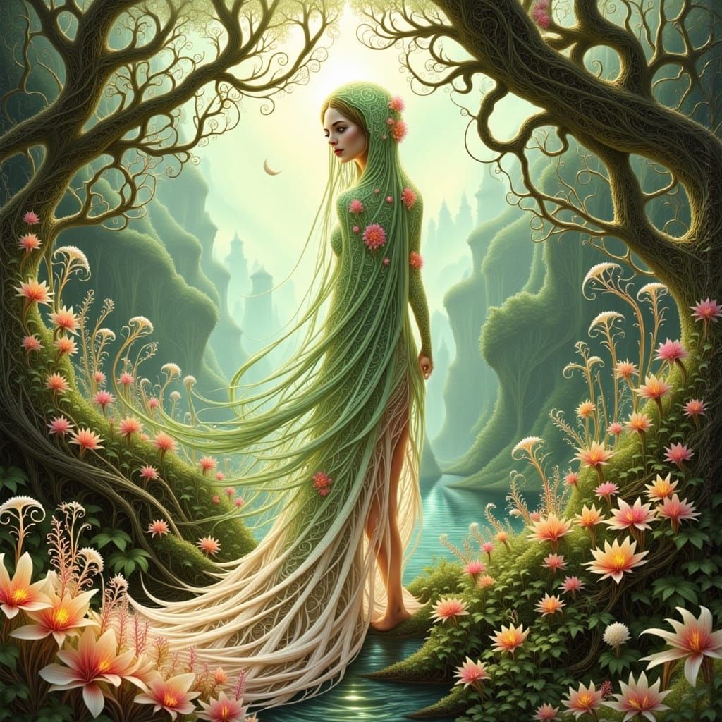 Ethereal Goddess of Emerald Realms