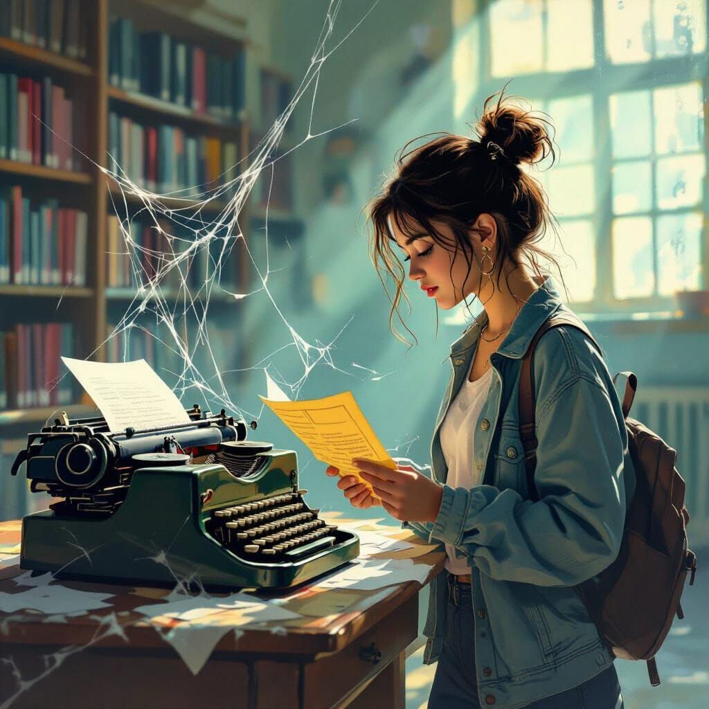 Teen Befriends Typewriter in Abandoned Library