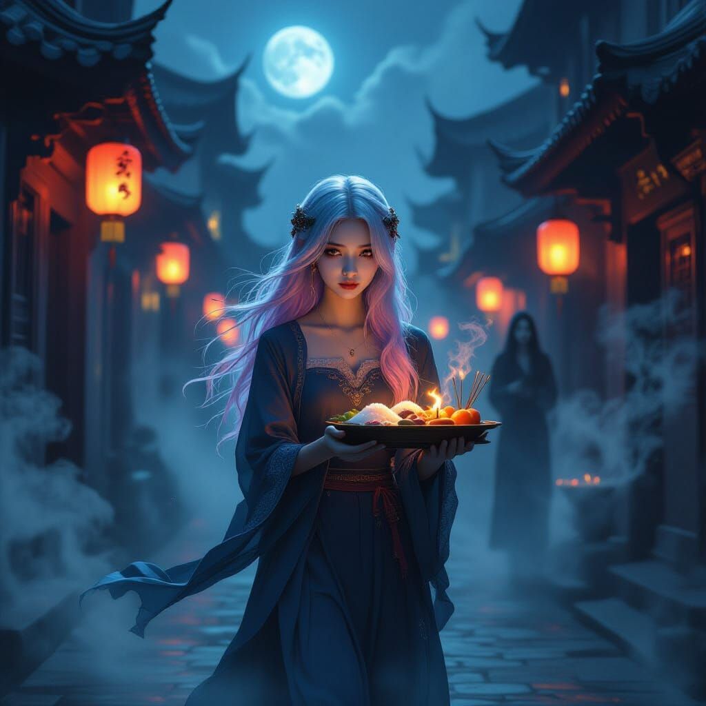 Surreal Gothic Sister During Hungry Ghost Month