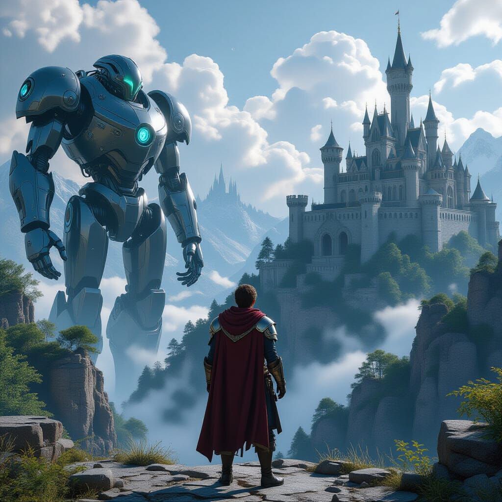 Medieval Man at Crossroads of Two Worlds