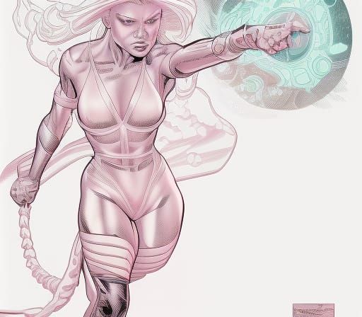 Pink Magic Comic Art in Porsche Pink