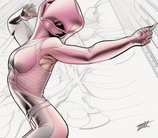 Porsche Pink Magic: Comic Book Art