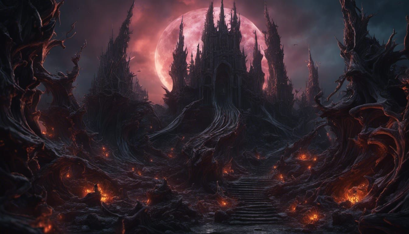Chaotic Darkness: A Fantastical Matte Painting