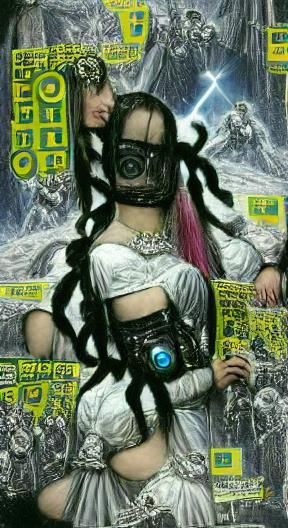 Cybergoth Comic Book Cover Inspired by Gustave Dore