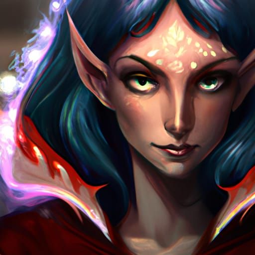 Vampire Portrait in Art Nouveau Style