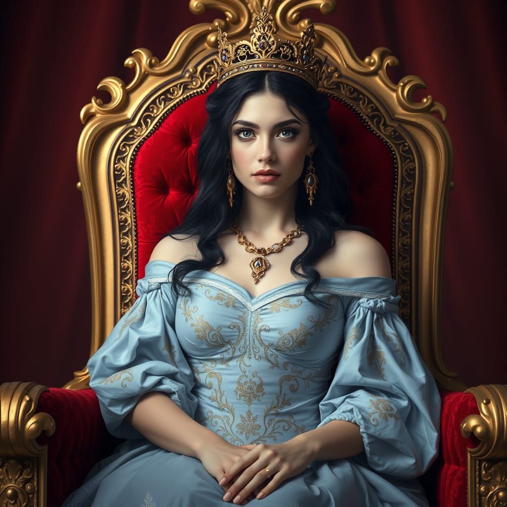 Regal Beauty in Medieval Fantasy, Photorealistic Digital Art