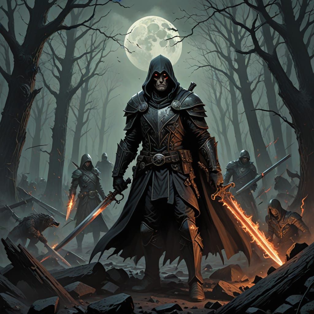 Dark Fantasy Landscape in Gothic Style