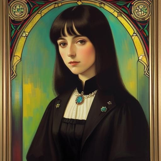 Cléo de Mérode as Mod in Stained Glass