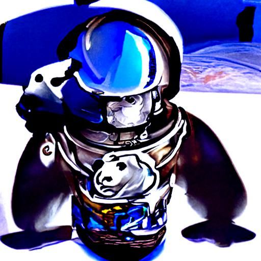 Astronaut Polar Bear Portrait in NASA Suit
