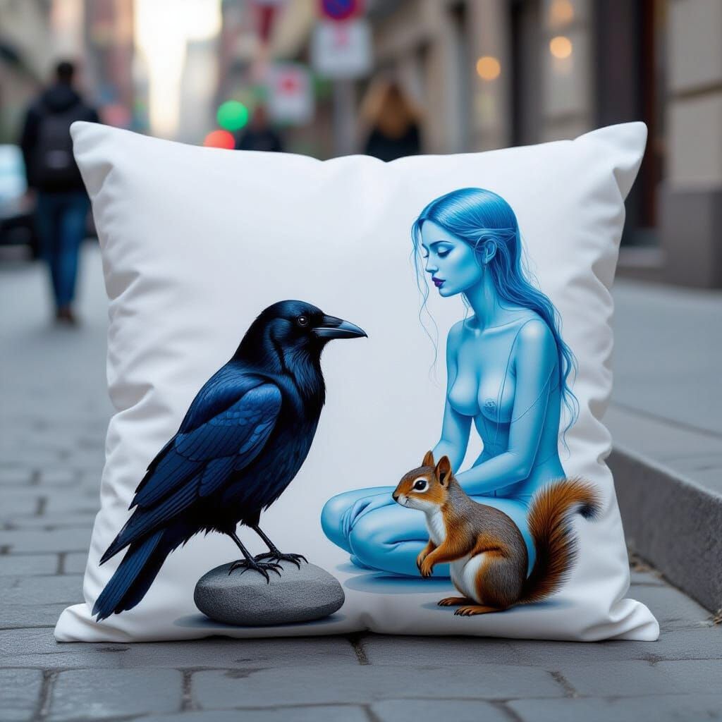 Pillow in the street