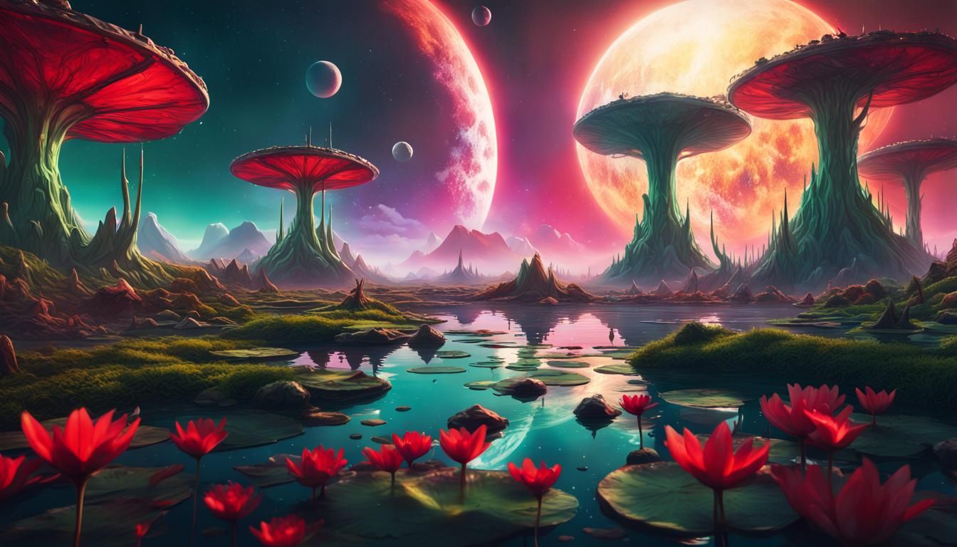 Extraterrestrial Plant Life on Alien Planet