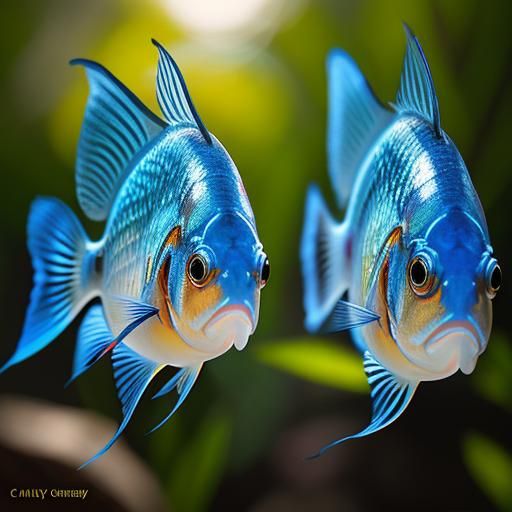 Glass Fish in Dark Water: Professional Photography