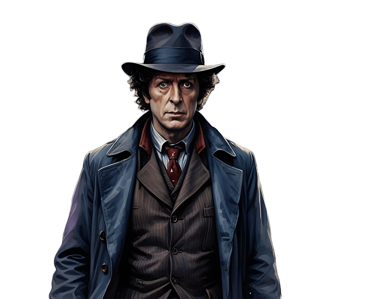 Ethereal Doctor Who Portrait in Watercolor