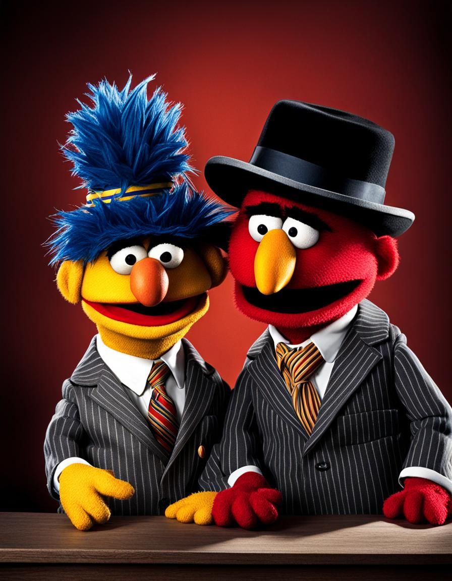 Bert and Ernie as Gangsters