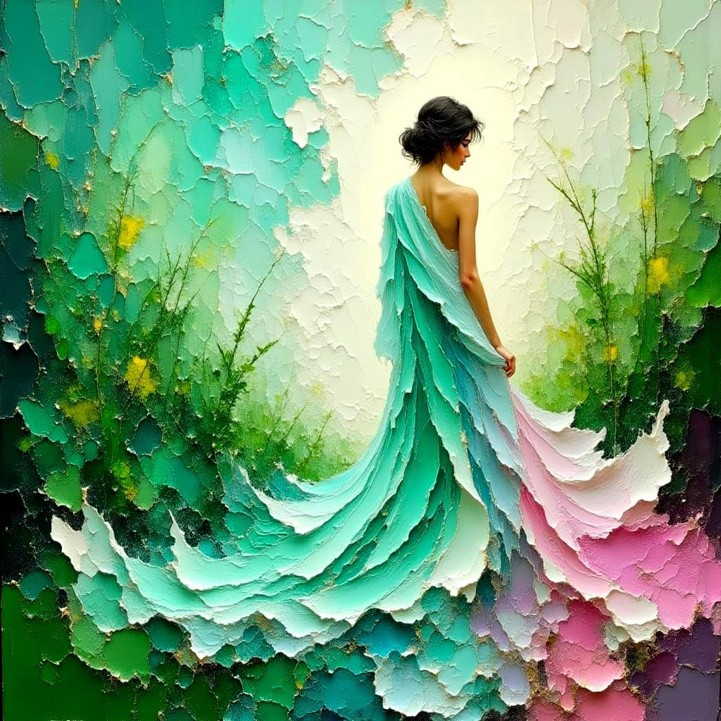 Impasto Oil Painting: Light of Unity Illuminates the World