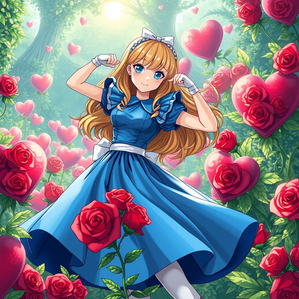 Anime Alice in Wonderland: Heroic Manga Style