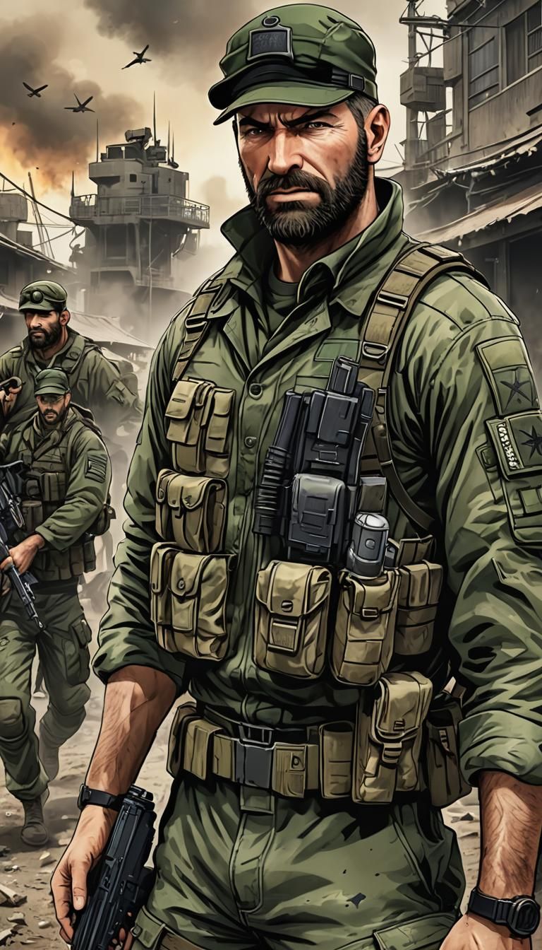 Captain Price in Anime Style Key Visual