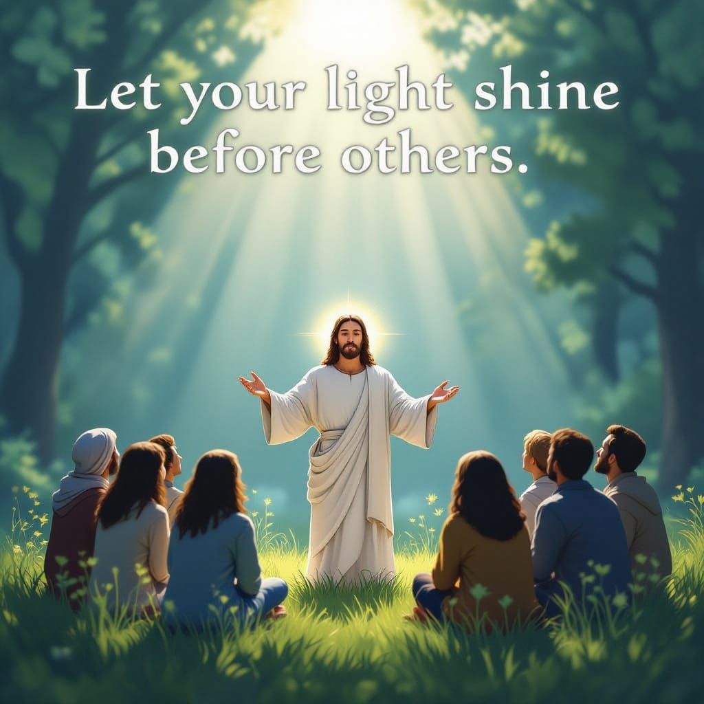 Jesus Shares Light With Followers