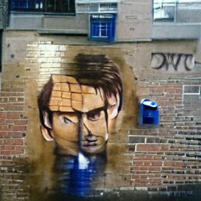 Tenth Doctor as Graffiti Art Illustration