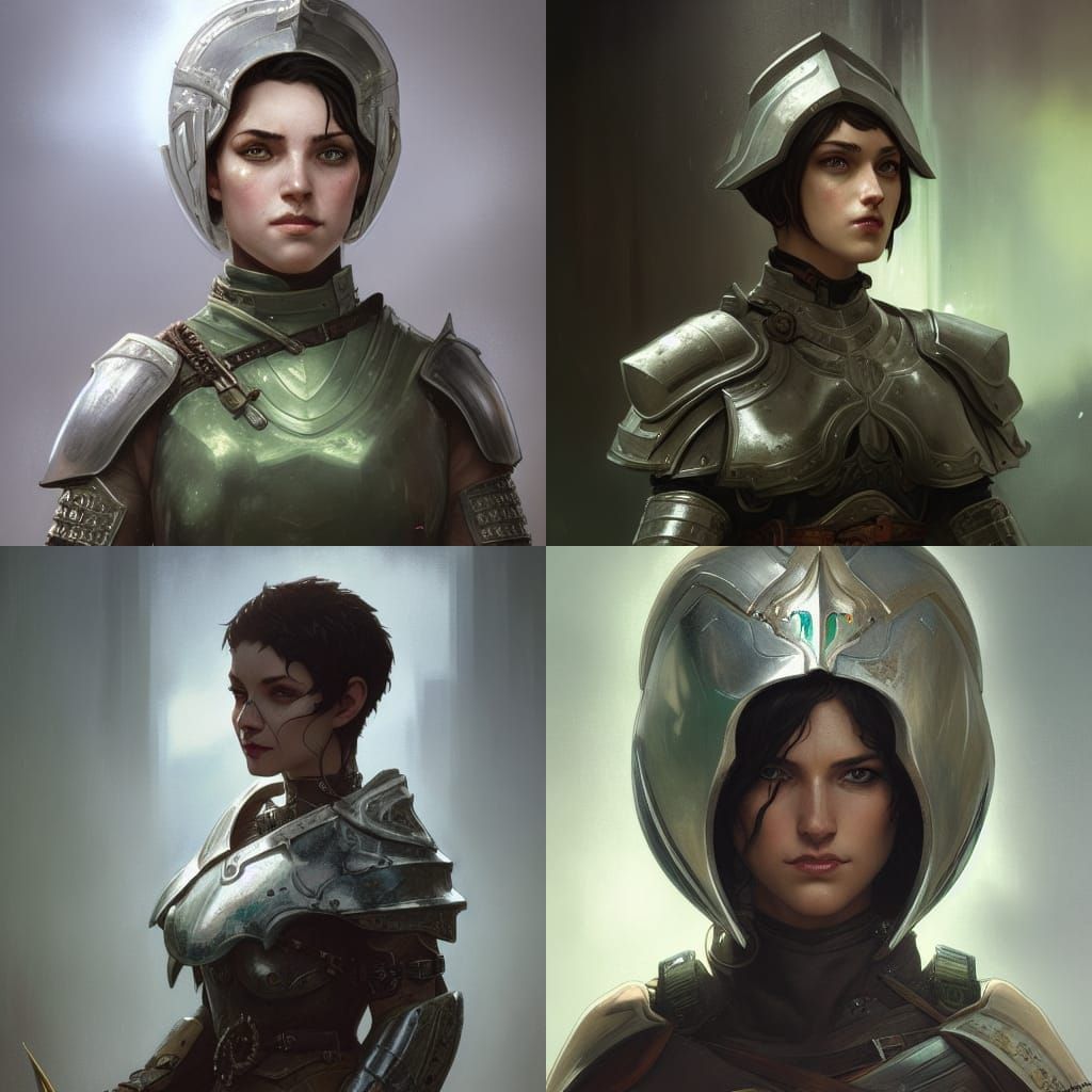 Fierce Holy Cleric in Detailed Armor