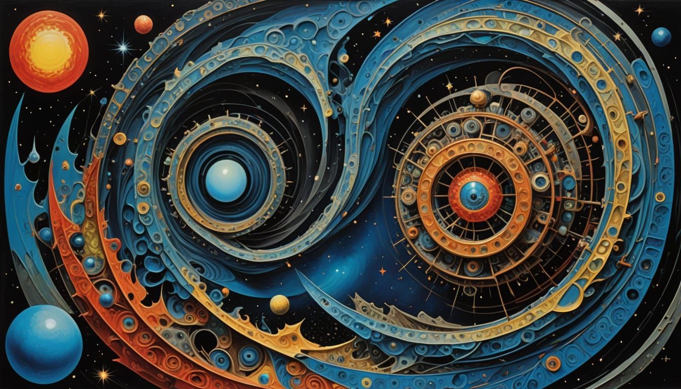 Celestial Maelstrom in Vibrant Hyperrealism