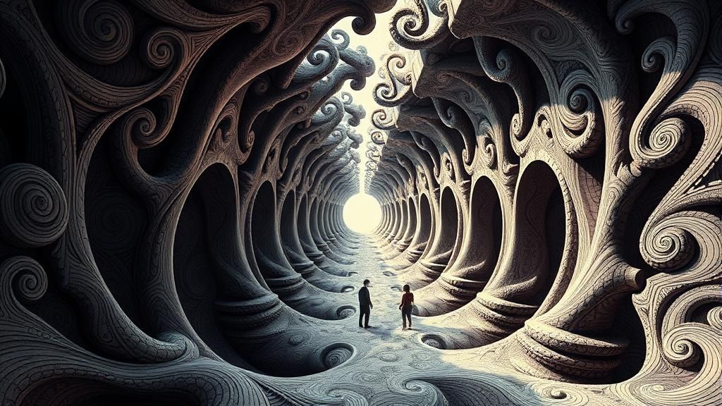 Fantasy Surreal Fractal Design with 3D Shading