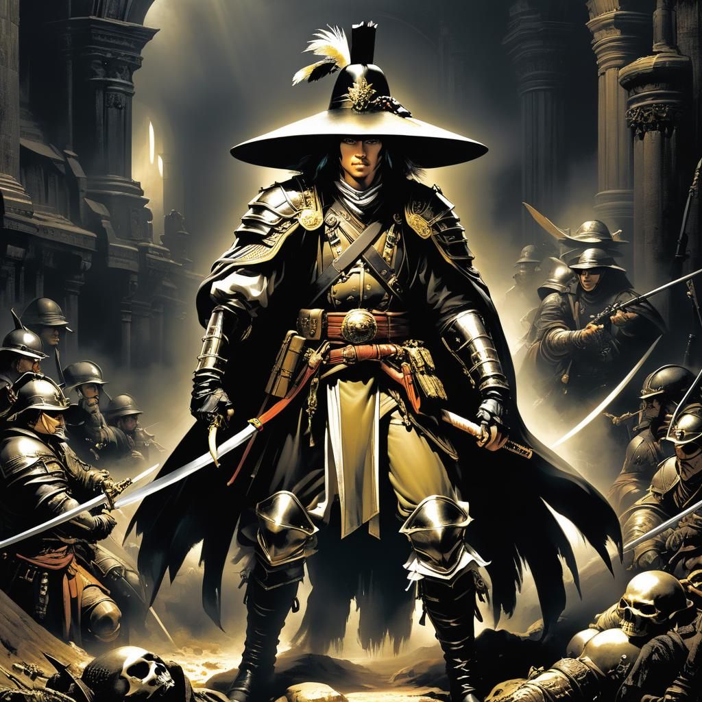 Grimdark Fantasy Art in Baroque Style