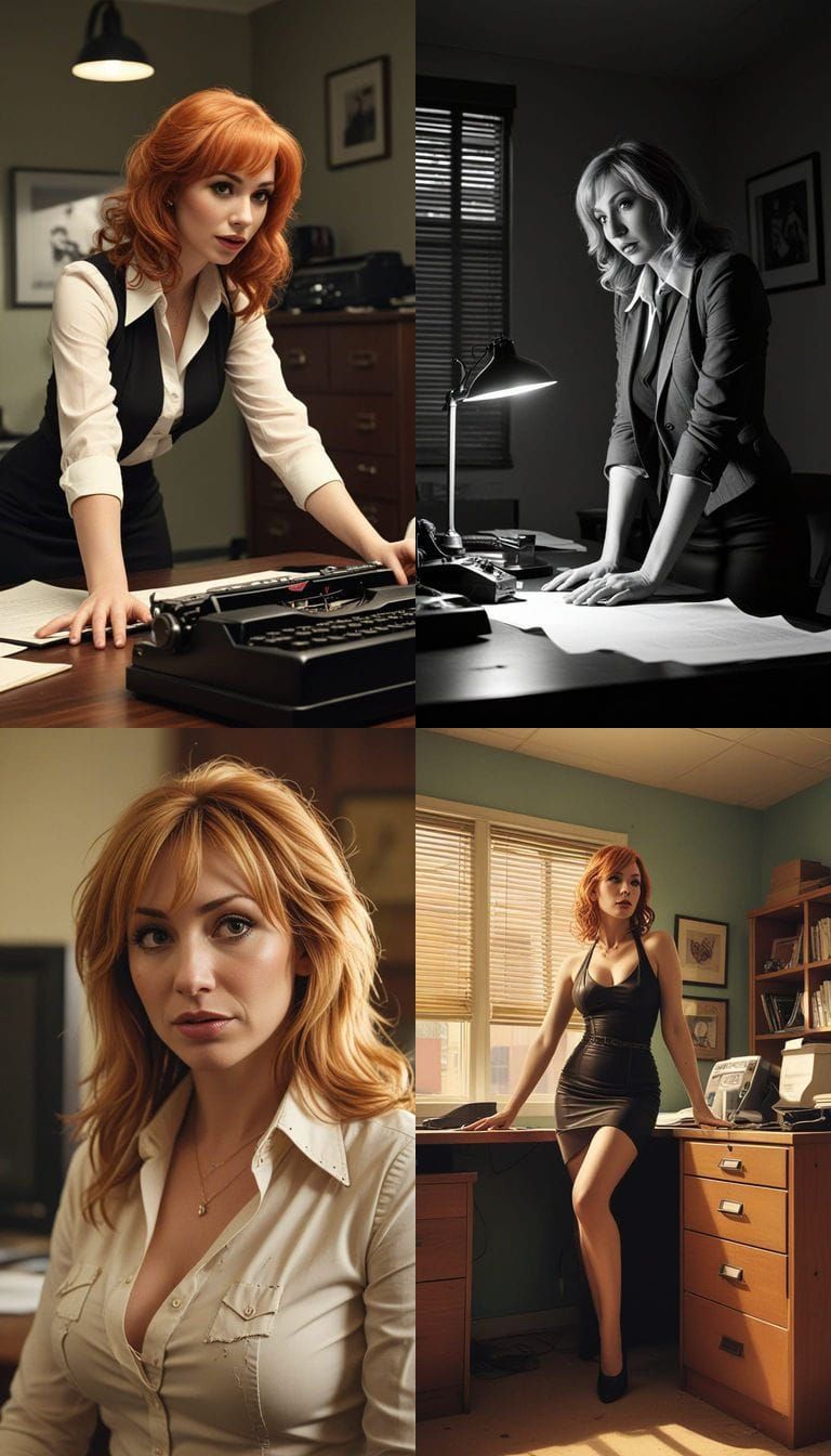 Redhead Damsel in Distress, Pulp Magazine Style