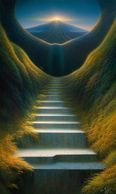 Surreal Stairway to Heaven Masterpiece