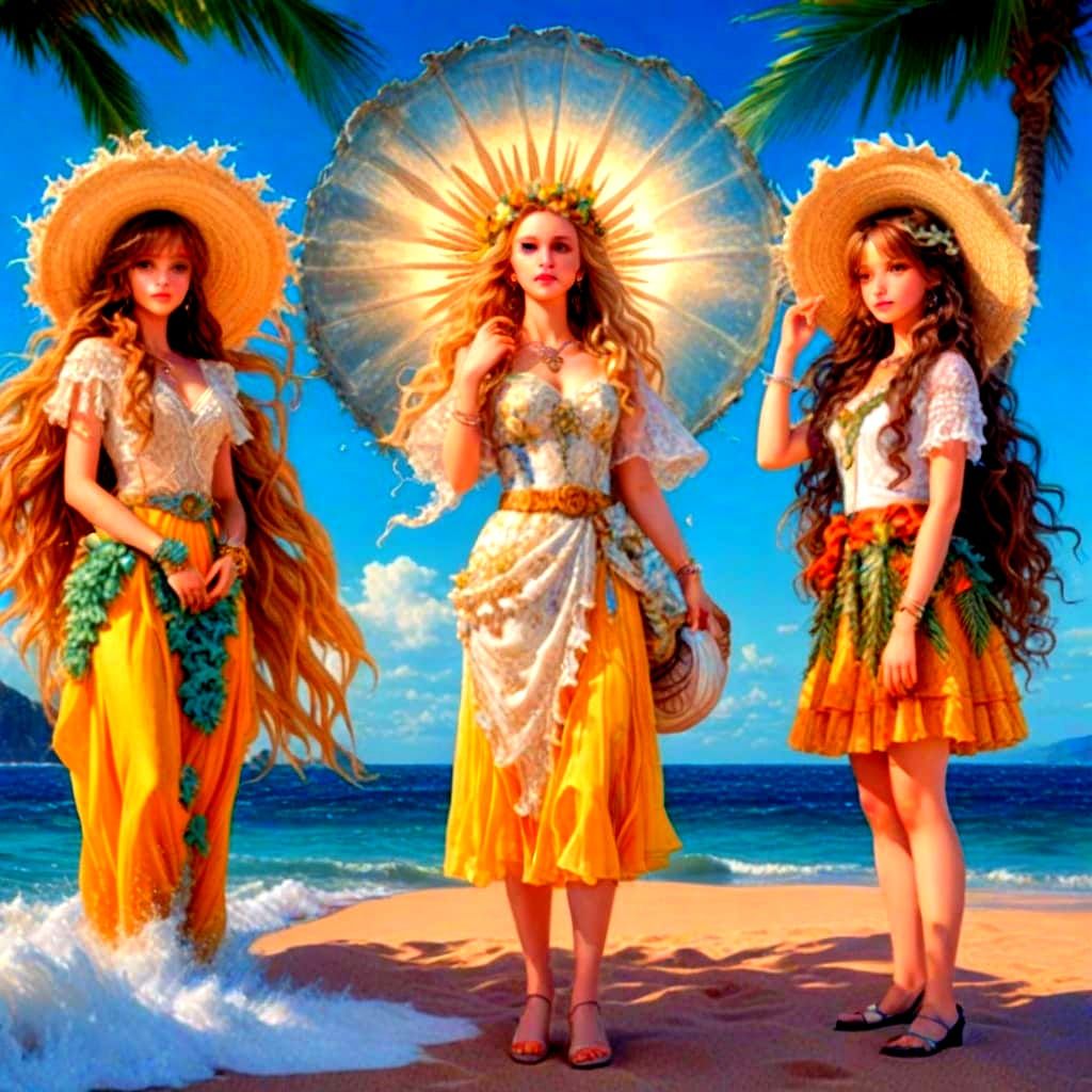 Vibrant Tropical Paradise with Majestic Cliffs and Sea