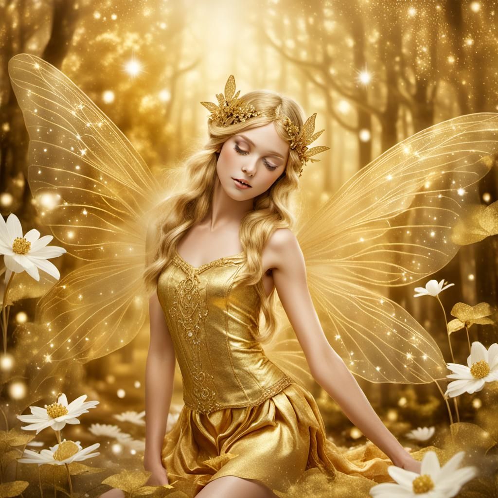 Dreamy Golden Fairy