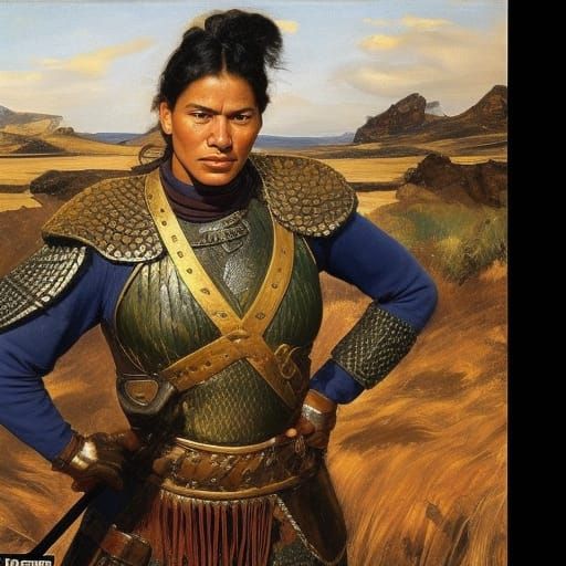 Brythonic Maori Female Fighter Portrait