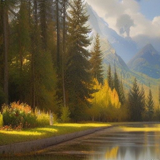 Romanian Landscape in Oil Painting Style