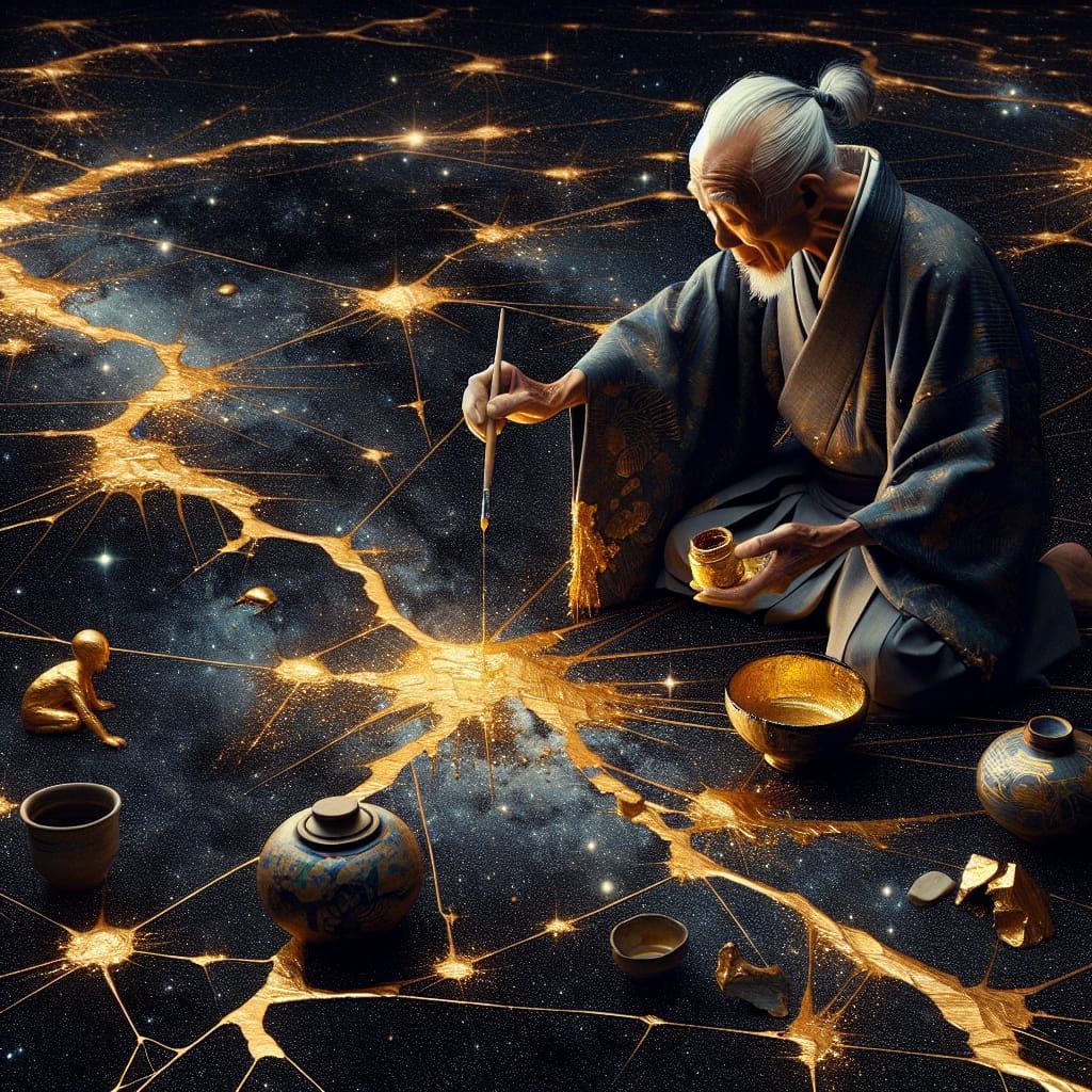 Kintsugi Master Repairs the Cosmos with Gold