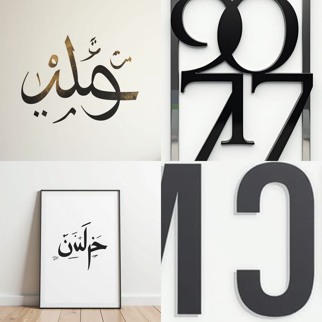 Modern Minimalist "Bismillah" Wall Art