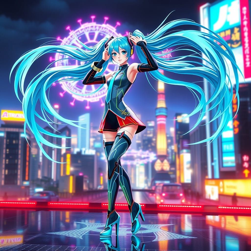 Digital Pop Diva Performs in Tokyo's Futuristic Hologram Con...