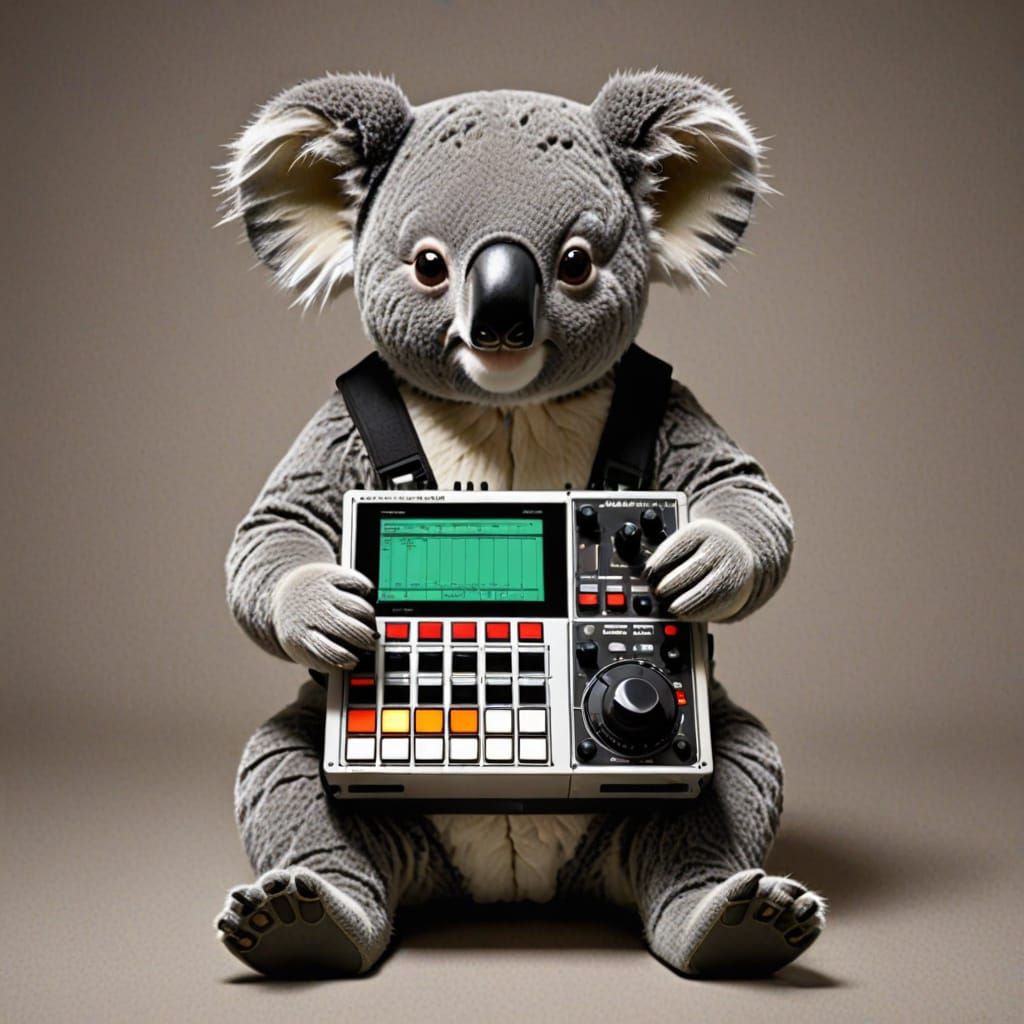 Koala Holding Akai Roland SP Drum Machine