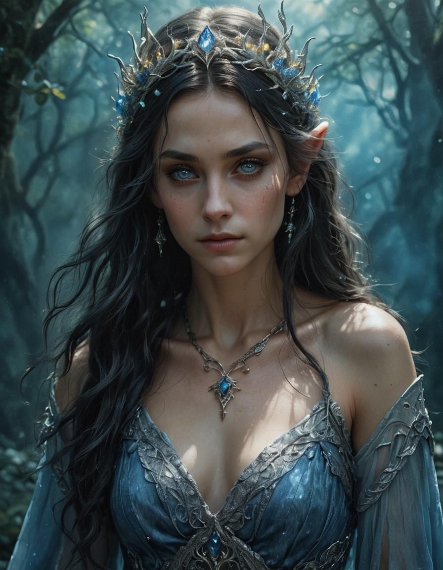 Elven Portrait in Lord of the Rings Style