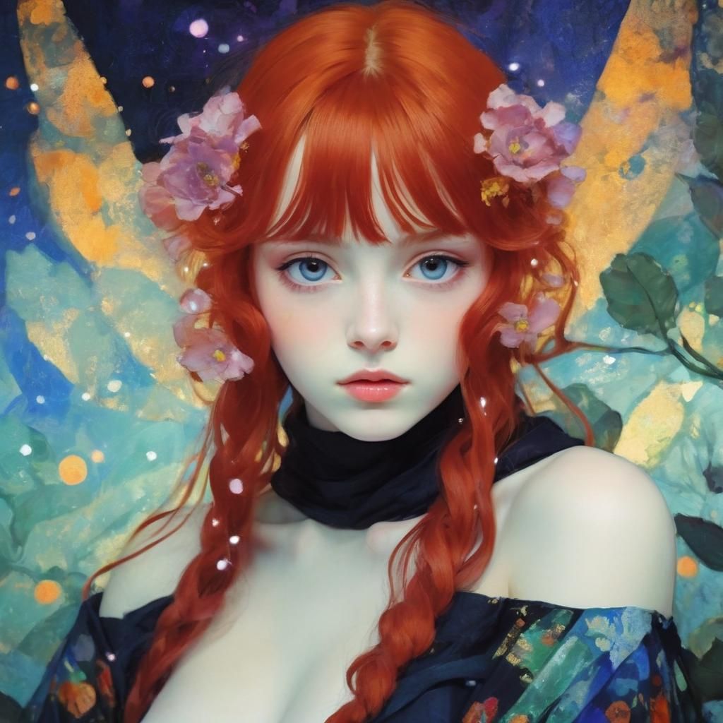 Fauvist Cosmic Garden Digital Painting