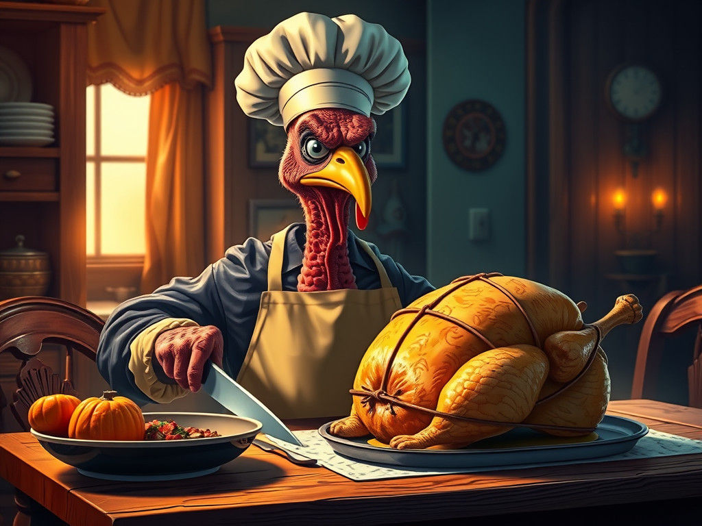 Furious Turkey Chef Prepares Thanksgiving Feast