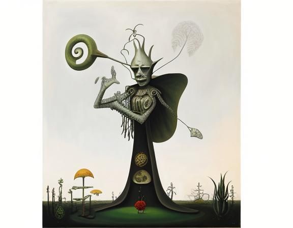 Surreal Arm Emerges in Garden, Leonora Carrington Style