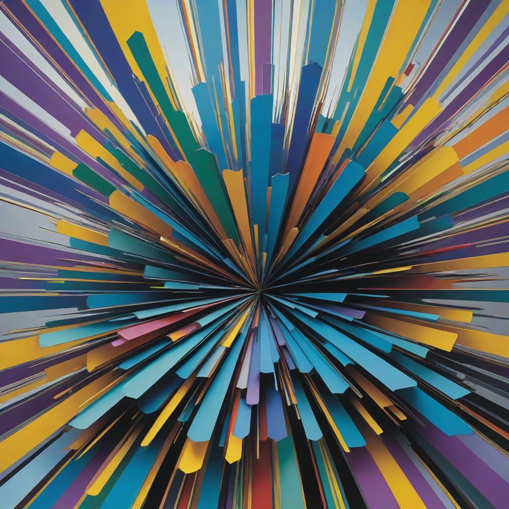 Iridescent Crystal Formations in Dreamlike Surrealist Style